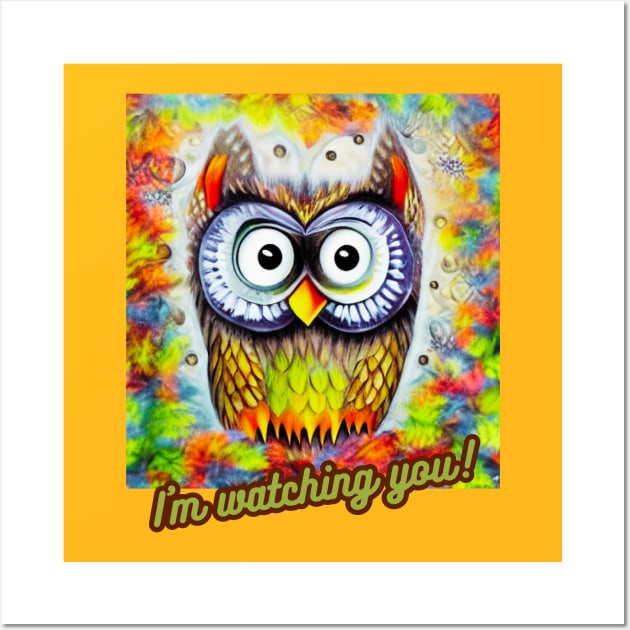 Colorful Owl Wall Art by Skandynavia Cora